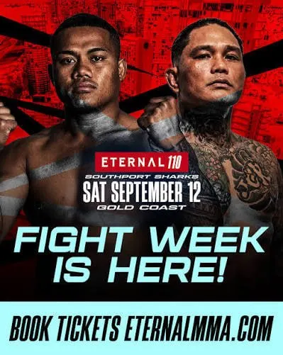 Eternal MMA 110 Pay-Per-View Event, Saturday 12 September
