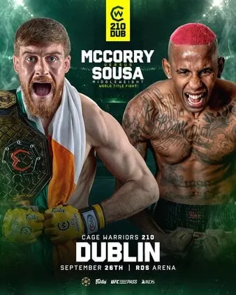 Cage Warriors 210 Live Event, Saturday 26 September